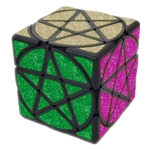 Würfel Pentagramm Glitzer